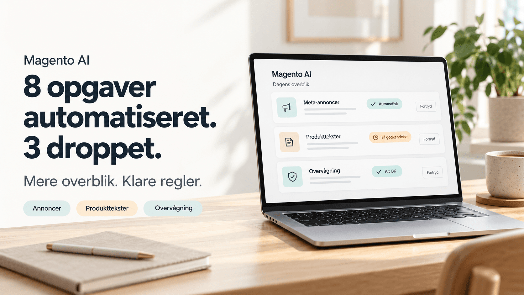 Magento AI: 8 opgaver jeg har automatiseret, og 3 jeg har droppet